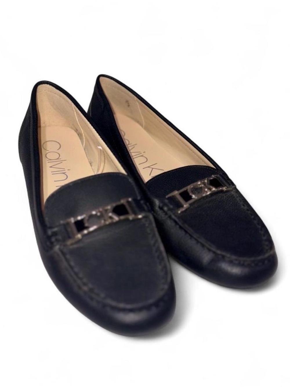 Calvin Klein Black Women's Leather Loafer size 8